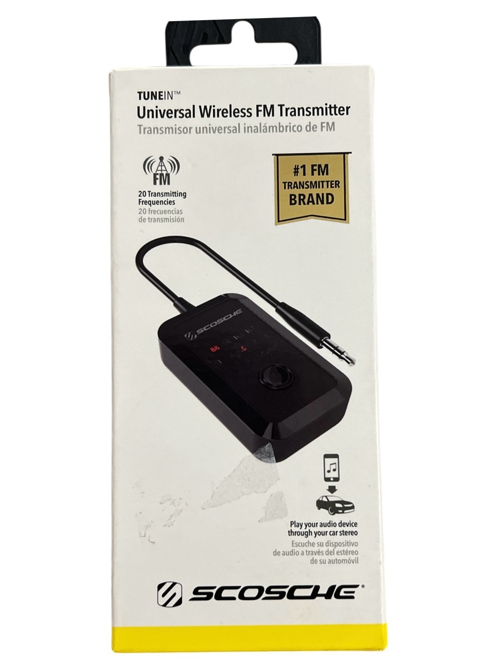 Scosche TuneIN Universal Wireless FM Transmitter FMT4R, New In Box